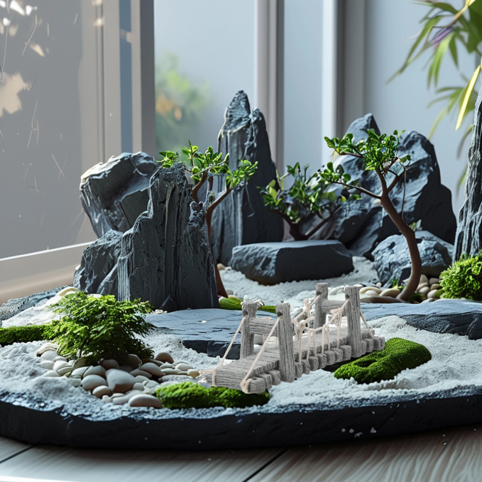 

Stone Bridge Ornaments for Aquarium Decor Mini Arch Fish Tank Landscaping Garden Bridges Handmade Bonsai Model Toy