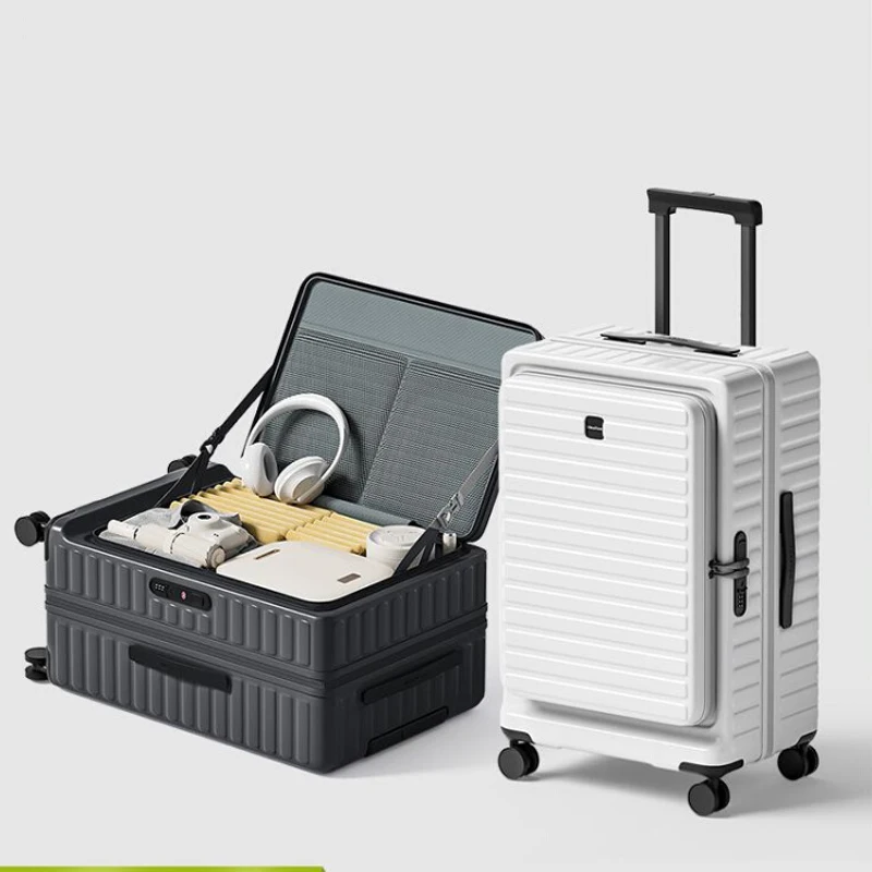전면 개폐형 수하물 28인치 대용량 여행가방 다기능 확장형 여행 비밀번호 트롤리 케이스 20인치 캐리어