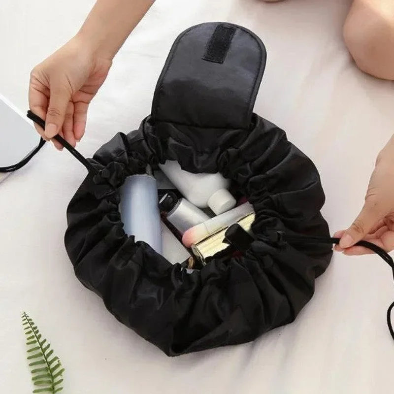 Women Drawstring Cosmetic Bags Large Travel Toiletry Bag Makeup Organizer Bag Portable Storage Pouch Accessories Supplies