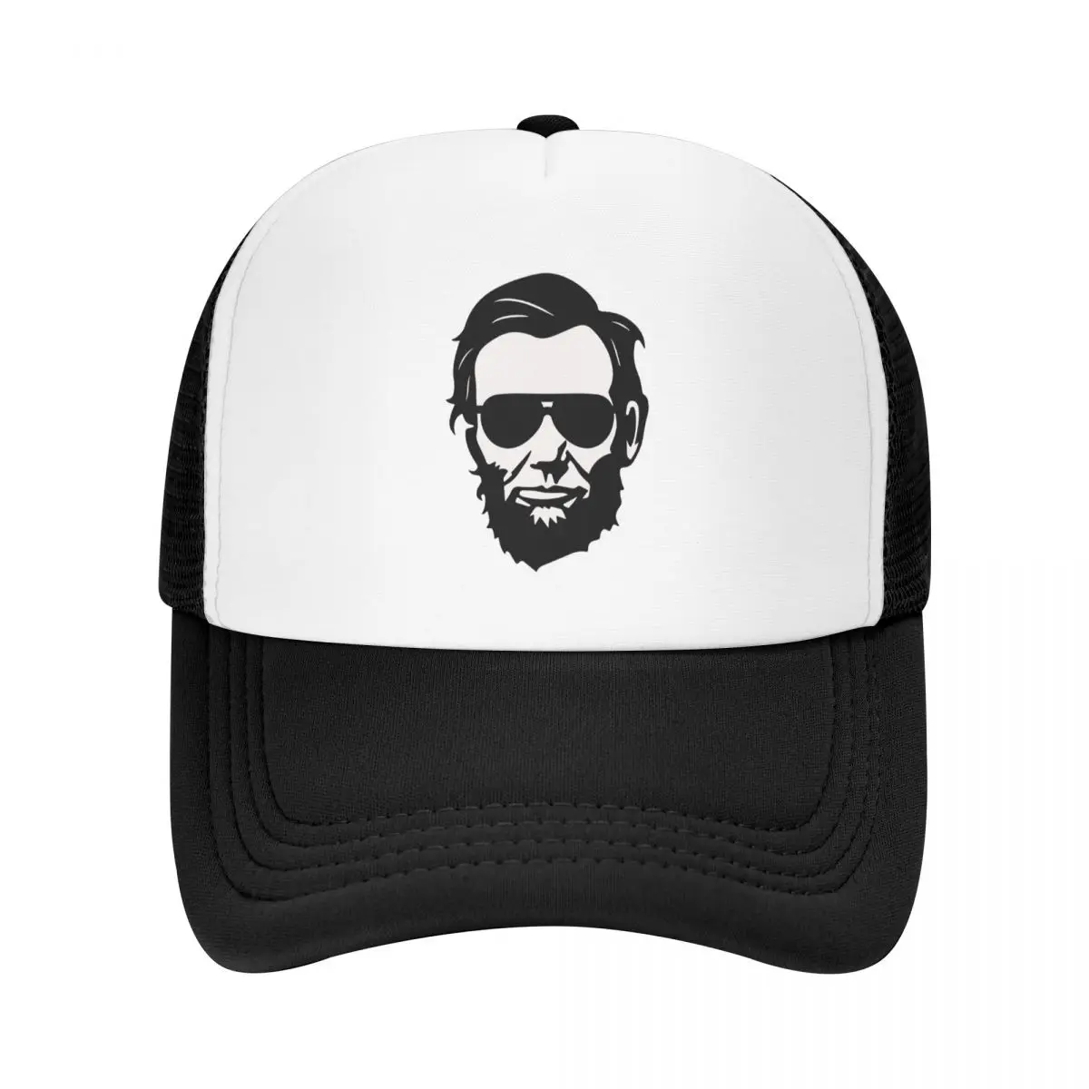 Funny Abraham Lincoln Sunglasses Honest Abe USA Cap Casual Mesh Baseball Caps Adjustable Hat Hip Hop Summer Unisex Baseball Hats