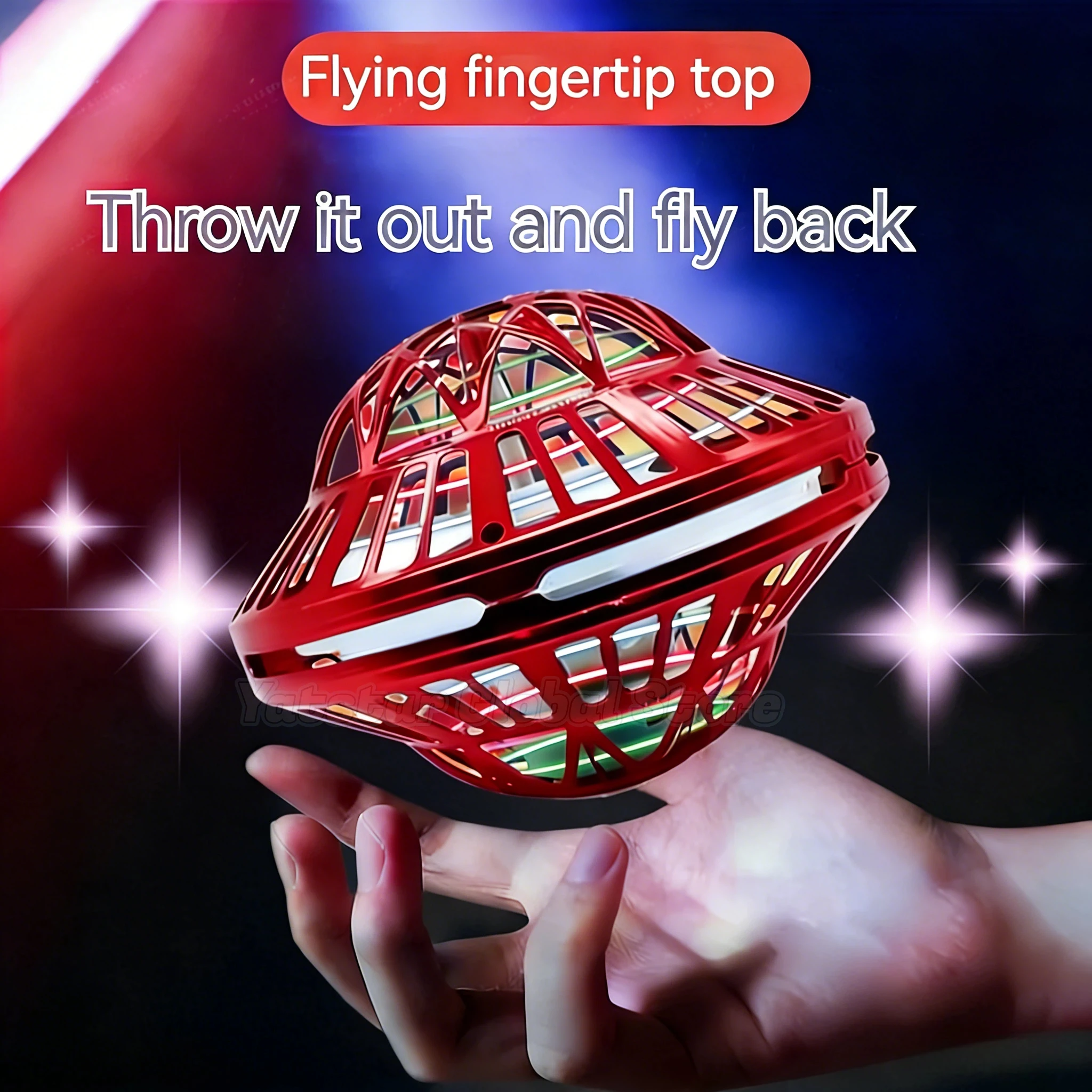 

Magic Flying Ball Pro Mini – LED Lights Remote Control Hand Controlled Boomerang Spinner, Gifts for Adults Kids