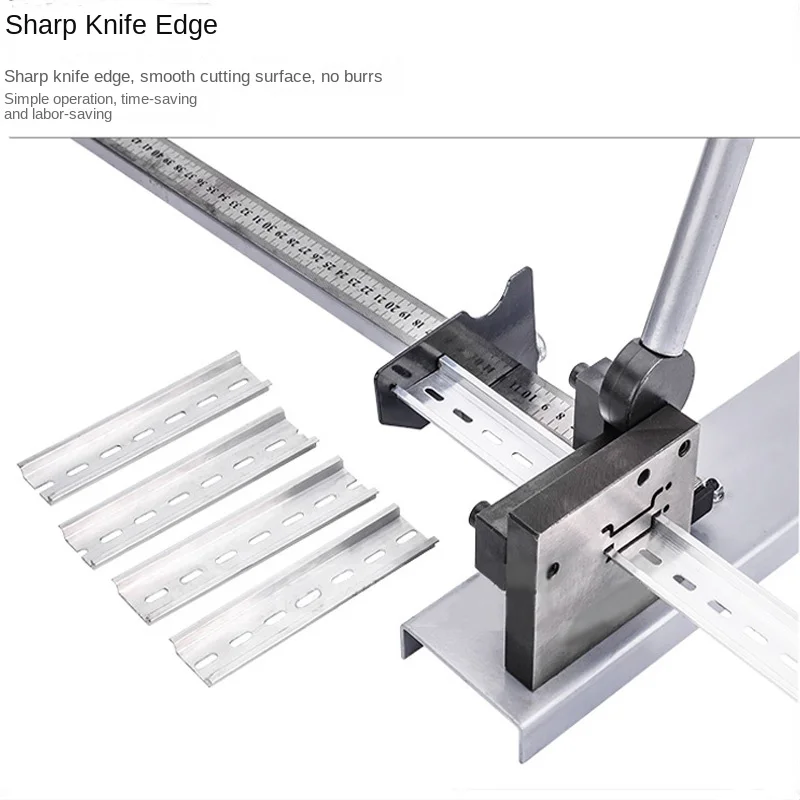 C45 Multifuntional Din Rail Cutter Din Rail Cutting Tool Easy Cut With Measure Gauge Double wire guide cutting machine