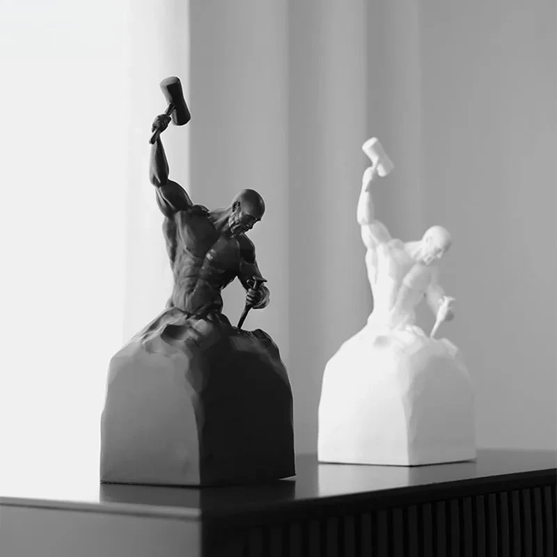 Sculpting Oneself Abstract Artworks Character Statue Desk Decoration Ornaments Inspirational Figures Sculpture Resin Crafts