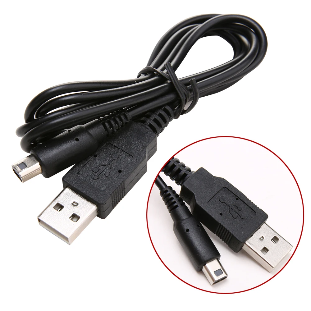 100CM USB Charger Cable Charging Data Cord Wire Charging Data Sync Cord Wire for 2DS NDSI 3DS 3DSXL NEW 3DS NEW 3DSXL