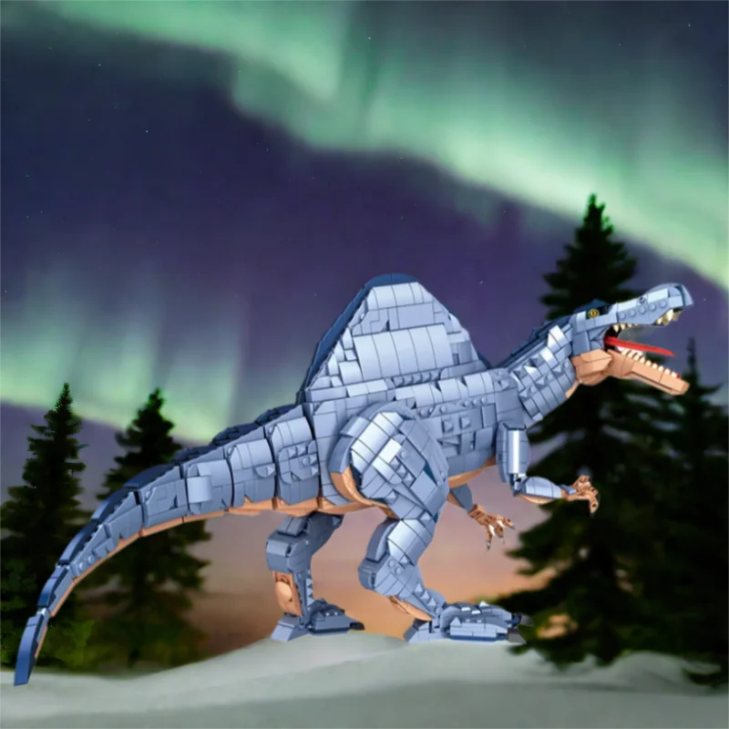 

IDEA Jurassic Dinosaur Park Building Block Spinosaurus Model Sets Steam Construction Brick Educational Toys For Kids Gifts