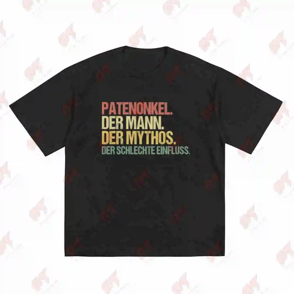 Uncle Family Godfather Bad Influence Baptism Short Sleeve Tee 100% Cotton T-Shirt