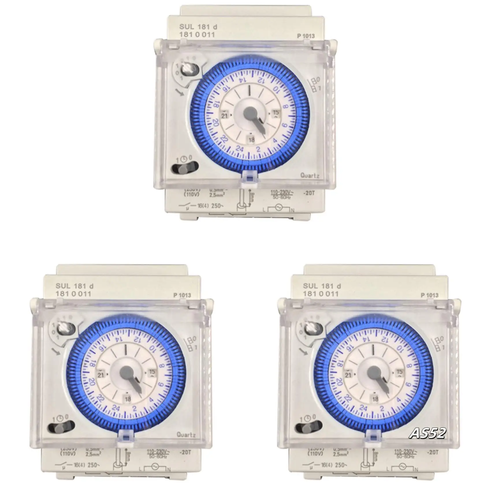 3X Analog Mechanical Timer Switch 110V-220V 24 Hours Daily Programmable 15Min Setting Time Switch Relay SUL181D Hot