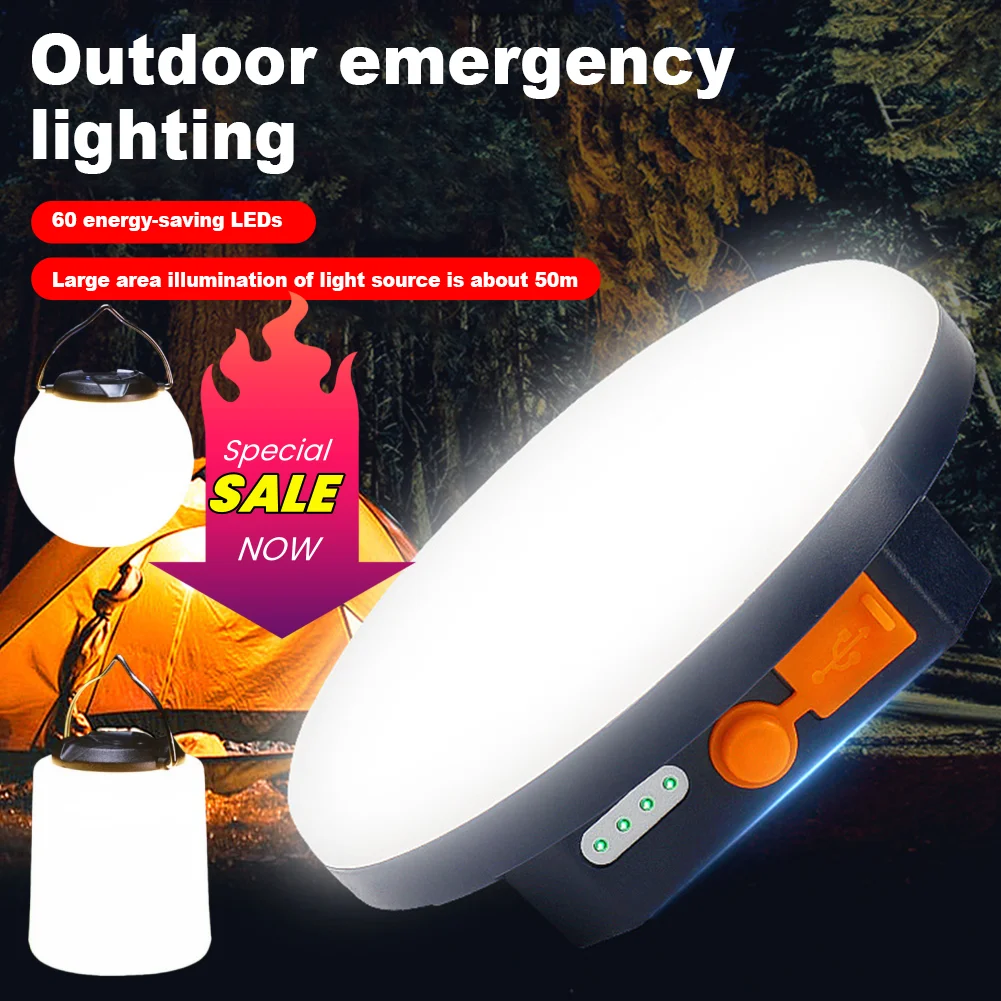 7200mAh Portable Emergency Night Market Light LED Tent Light Rechargeable Lantern Outdoor Camping Bulb Lamp Flashlight Home