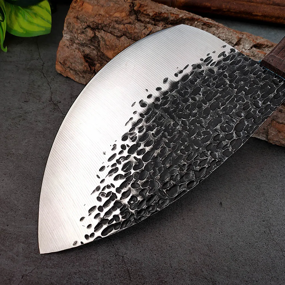 Multifunction Chopping Chef's Knife Forged Slice Butcher Knife Fish Peeling Outdoor Camping Pork Knife Cleaver Cooking Tools