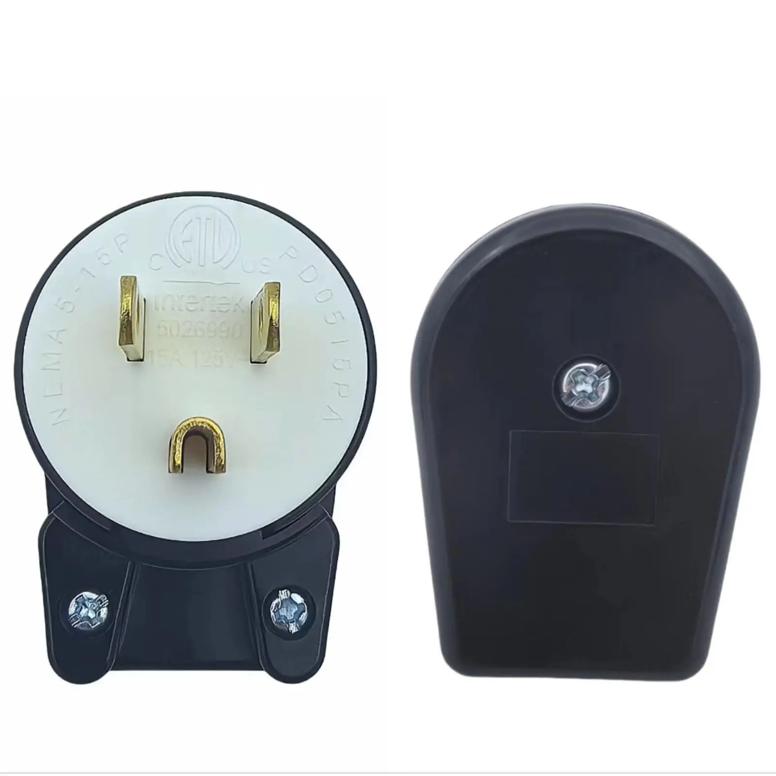 American standard industrial plugs Nema 5-15p 15A  125V   Rotating 360° DIY Rewirable AC Plug