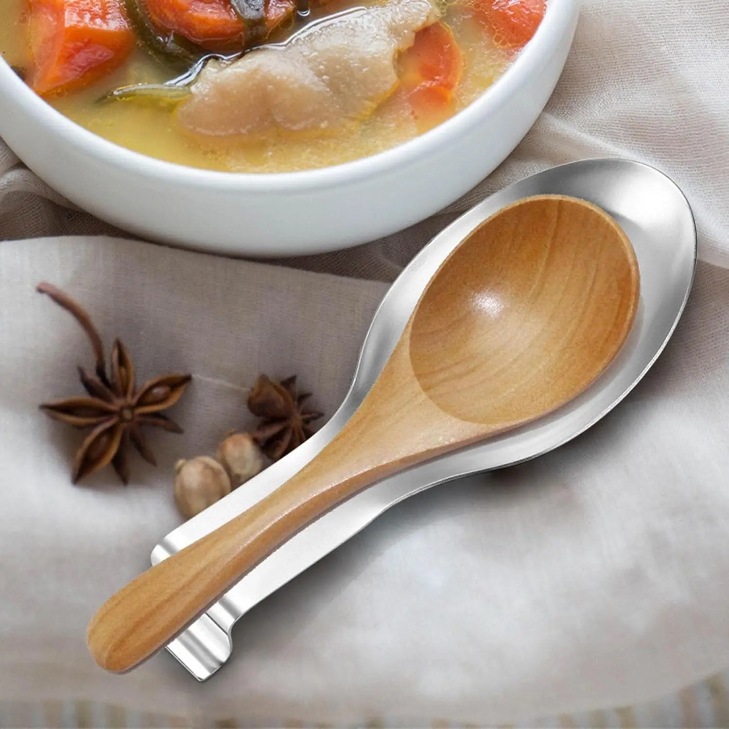 Matte Silver Spoon Rest, Stainless Steel Spoon Holder for Stove Top, Kitchen Utensils Holder for Ladles,Spatula, Dishwasher Safe