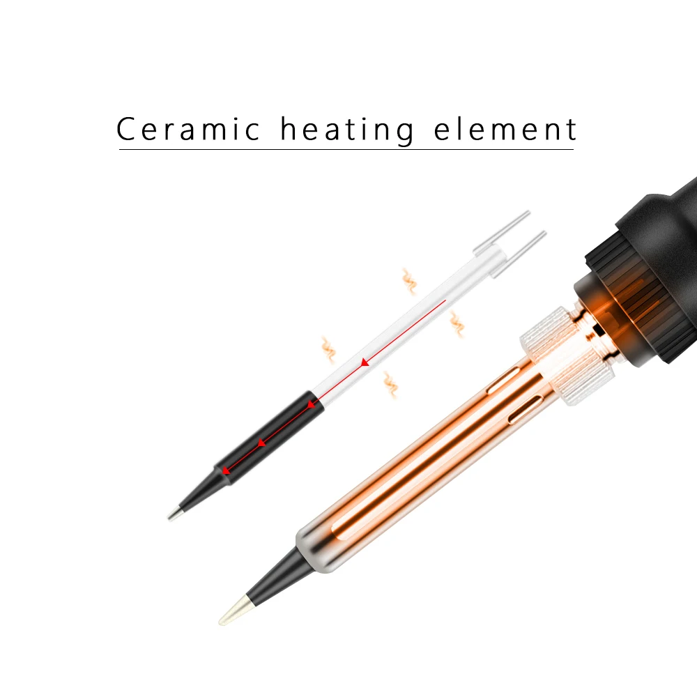 80 واط قابل للتعديل درجة الحرارة الداخلية الحرارة الرقمية درجة حرارة ثابتة مجموعة مكواة لحام كهربائية ، سبيكة لحام كهربائي ، تباع #4