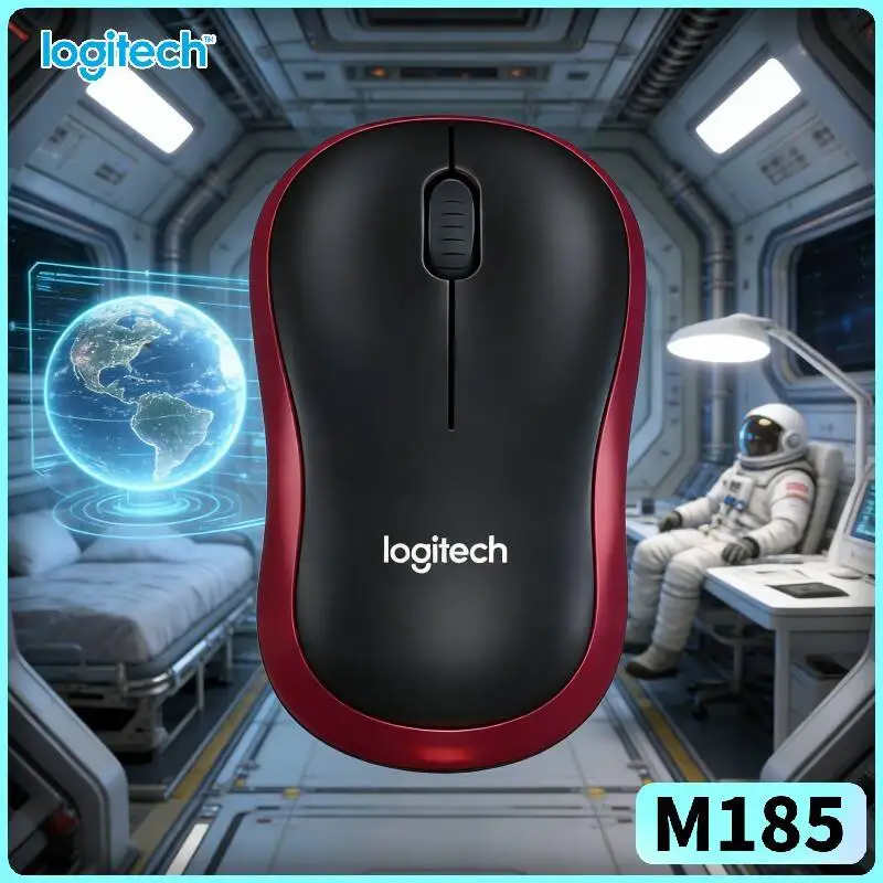 Logitech M185 Low-Power Mouse Auto-Sleep 3 Buttons Quiet Scroll 10m Range 12-Month Battery Life Desktop Laptop Tool