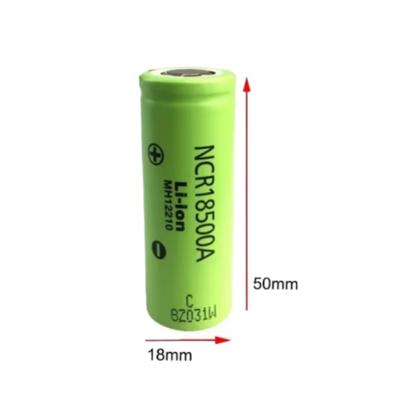 NCR18500A 18500A Battery 3.7V 2040mAh for Camera, Flashlight, Toy Car, Electric Shaver High Quality Replacement Battery