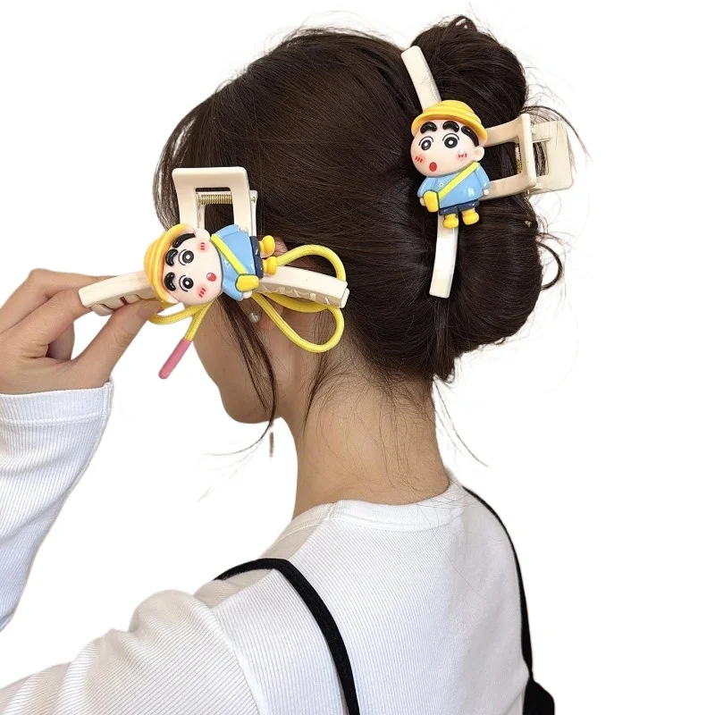 Crayon Shinchan Summer Cute Hairpin for Girls - New High-Class Back-Bob Hairpin with Shark Clip Gift