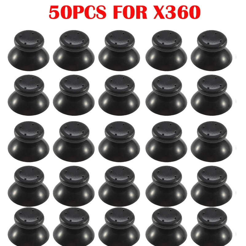 50 Pcs Replacement Controller Analog Thumbstick Thumb Stick Mushroom Grip Cap Cover for Ps4 Pro Slim Ps5 Xbox One 360 Dropship