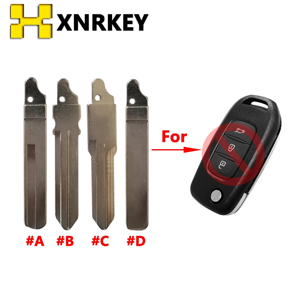 XNRKEY Flip Remote Key Blade for Renault Dacia Logan 2 Logan II 2018 2019 2020  Fob Uncut Key Blade Blank