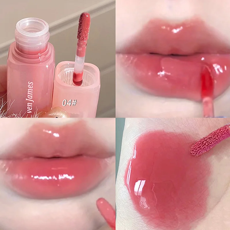 Neue Saft Gelee Spiegel Lippen glasur koreanische feuchtigkeit spendende Dudu Lip gloss nackt dauerhafte wasserdichte Lip gloss Lip Make-up Kosmetik