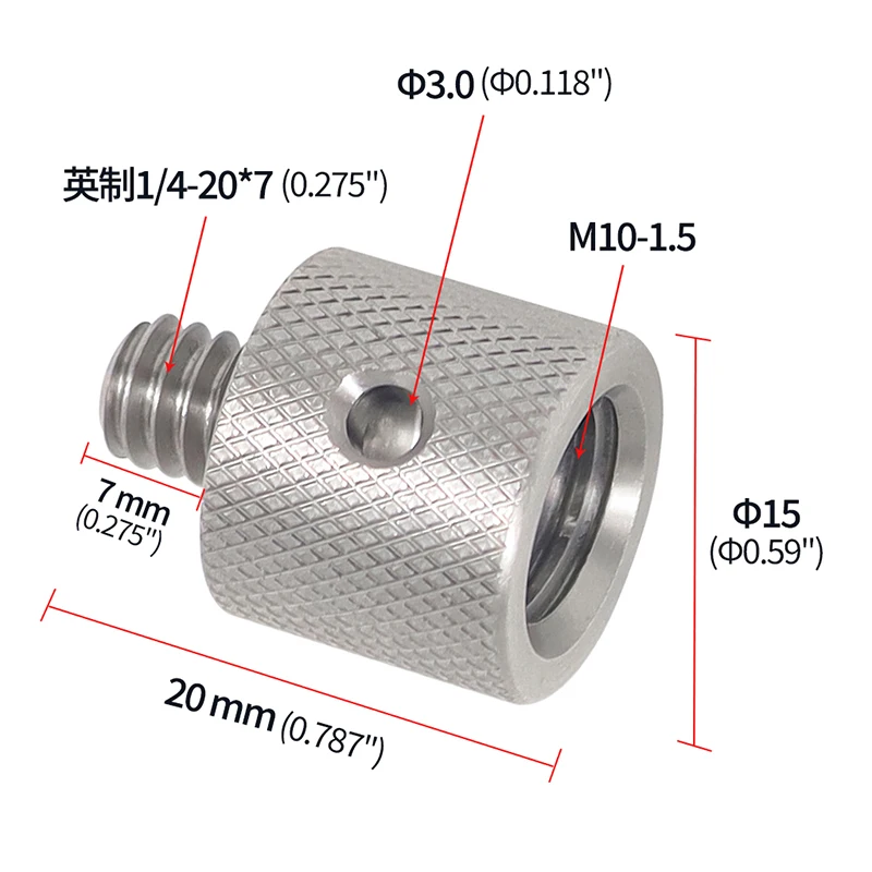 FEICHAO baut kamera sekrup Pria Wanita, 1/4 hingga 3/8 M5 M6 M8 M10 untuk Tripod Monopod adaptor dudukan Aksesori Studio foto