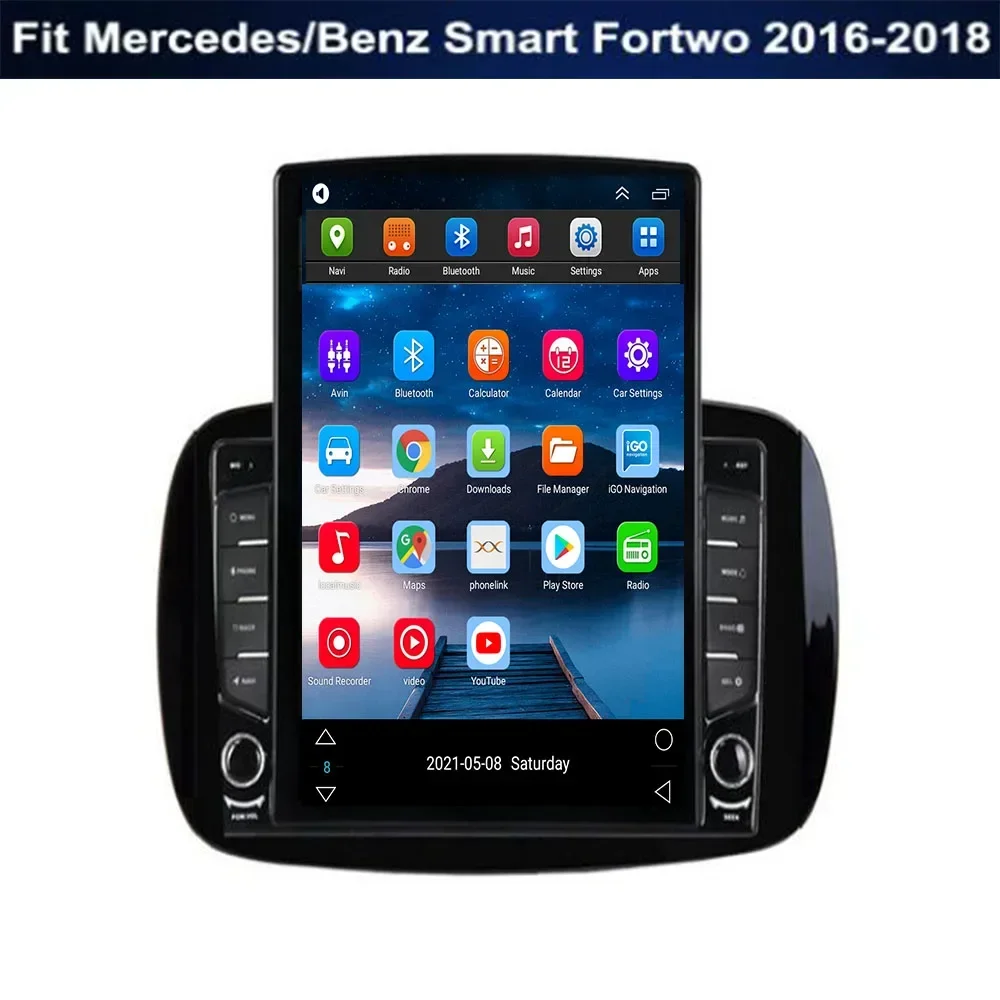 Android 14 Carplay Auto 2K Screen Car Radio BT Multimedia Player For Mercedes Smart 453 Fortwo 2014 2015 - 2030