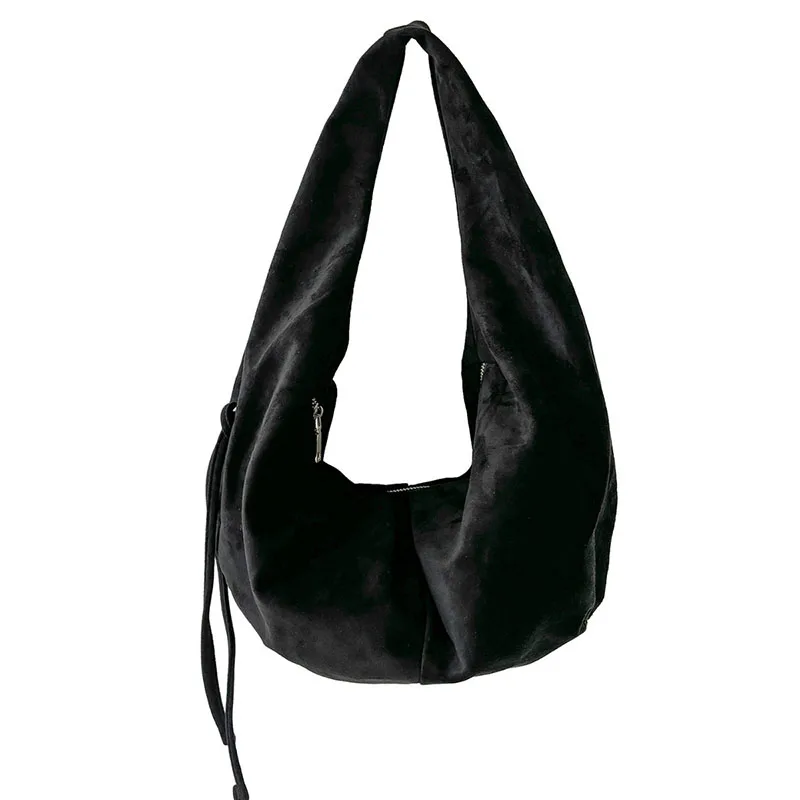 

Fashion Casual Shopper Totes New Solid Color Vintage Suede Design Handbag For Women Luxurious Tassel Decoration Crossbody Bags