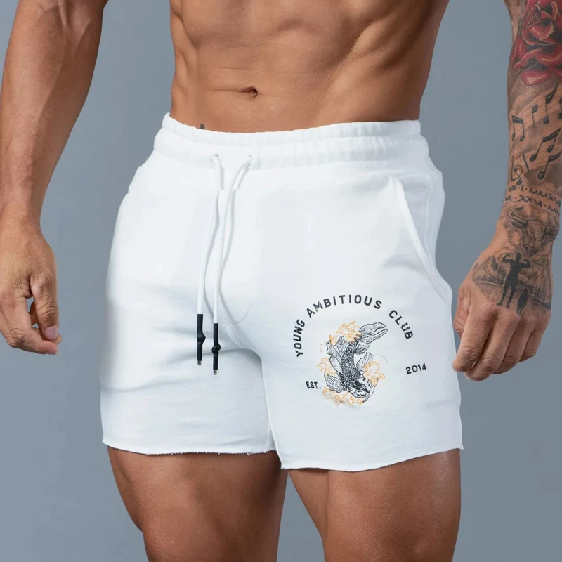 Pantalones cortos de algodón para hombre, Shorts informales de estilo americano para gimnasio, entrenamiento de baloncesto al aire libre y playa, novedad de verano