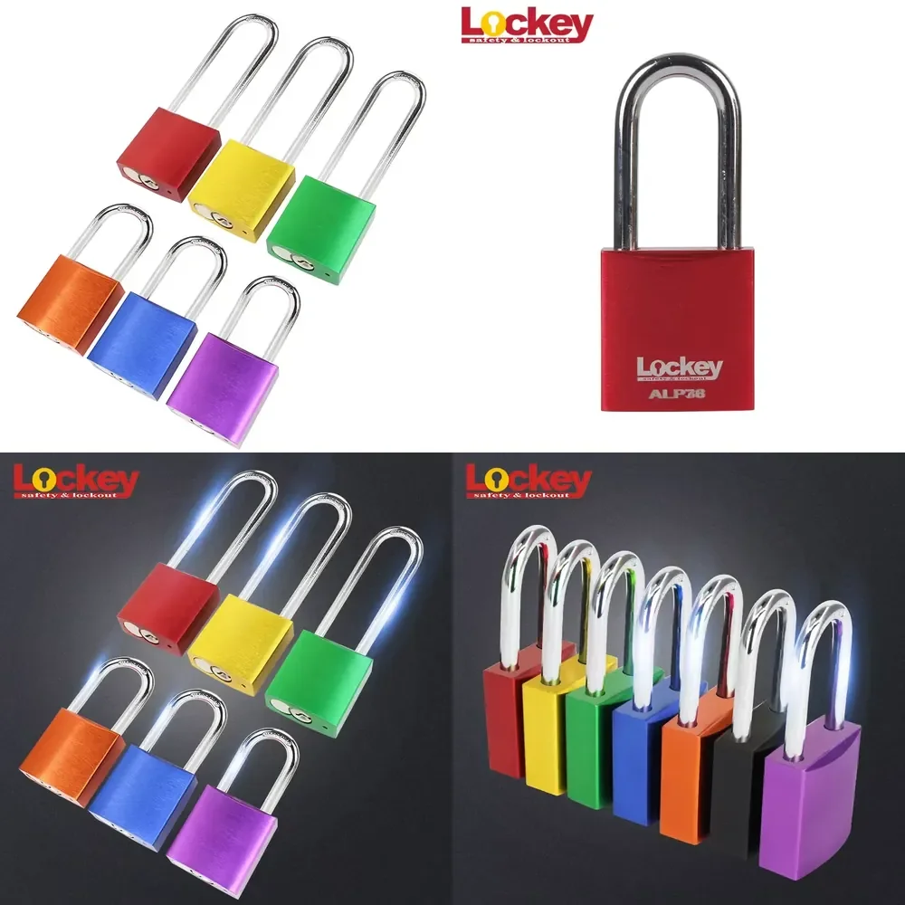 Custom Aluminum Pad Lock,Aluminum Color Padlock,Red Aluminum Safety Padlock