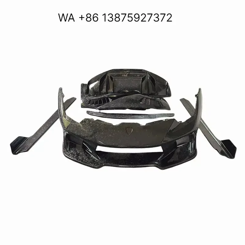 Wmwmnu V-Style for Huracan LP610 Body Kit Forged Carbon Fiber Front Bumper Rear Bumper Side Skirts Rear Spoiler