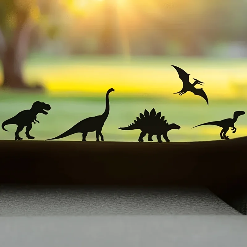 1set  Mini Dinosaur Silhouette Vinyl Stickers Easter Egg Decals With T-Rex Raptor Pterodactyl For Car Window Laptop
