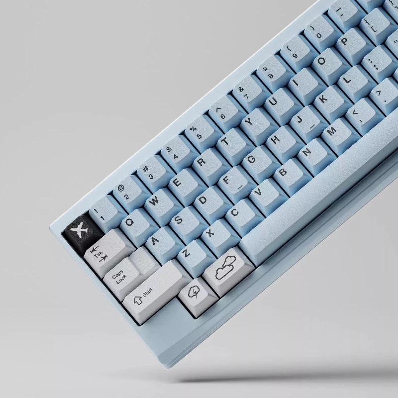 

Колпачки для клавиш SWG Nippus, кастомные, из ABS-пластика, сине-белые, двухцветные, изготовленные методом литья под давлением, для механических клавиатур.