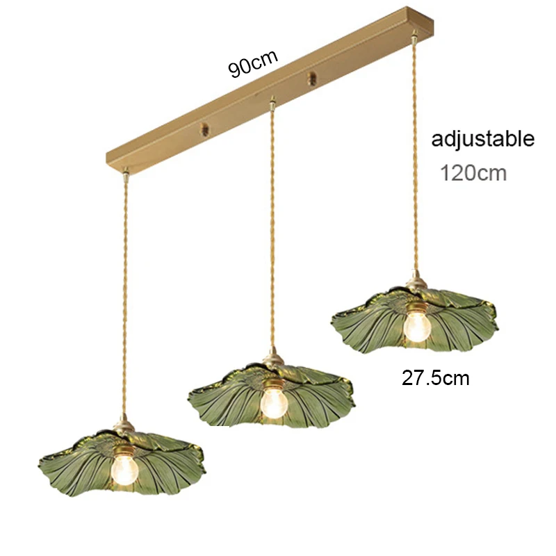 Multi-stijl groene glazen hanglamp eetkamer vintage plafondlamp glazen lampenkap moderne kroonluchter keukeneiland