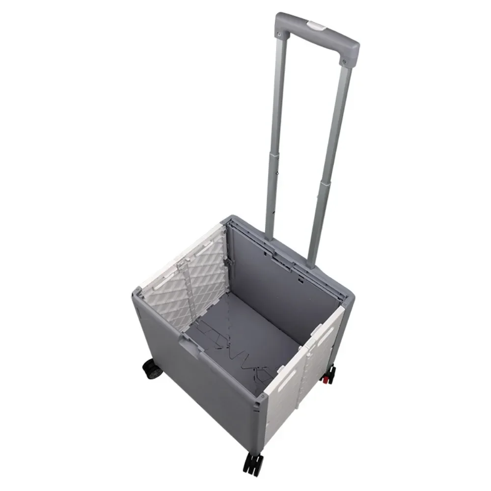 Lightweight Fold‑Up Hand Pull Cart Practical Multi‑Function Small Trolley For Home Grocery And Short‑Distance Hauling