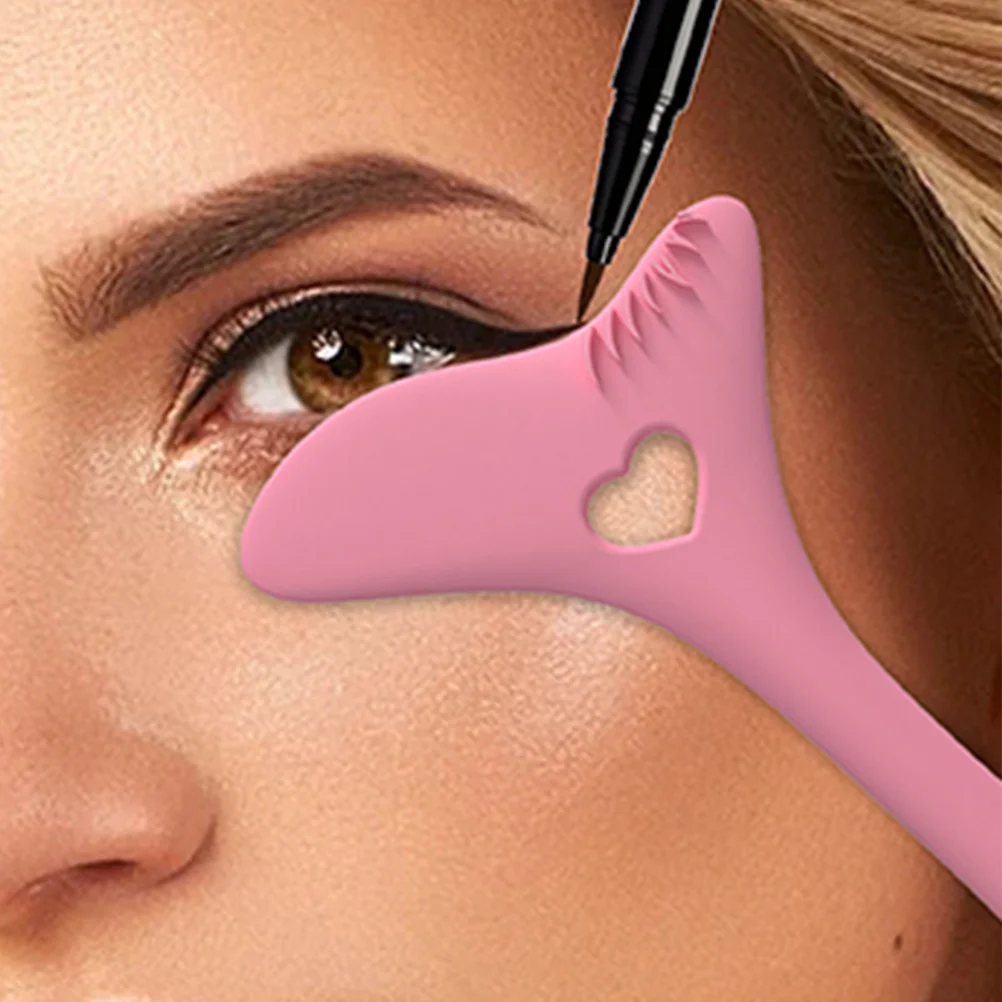 Silicone Eyeliner Eyelash Stamp Makeup Tool Rose Reusable Stencil for Easy Hooded Eyes Wing Eyebrow Stencils Eyeliner Tool