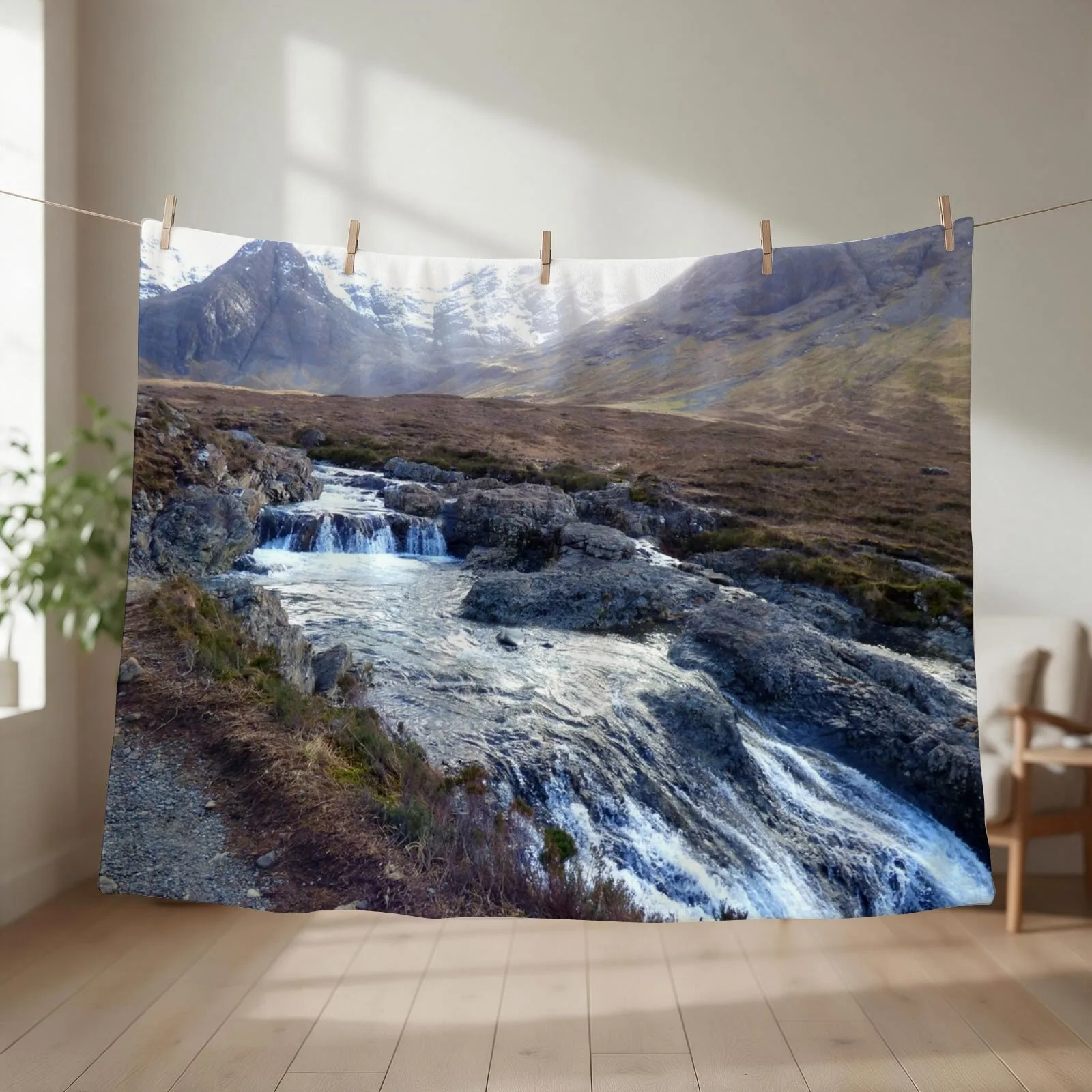 Fairy Pools Isle of Skye Throw Blanket couch cozy soft plush fuzzy picnic outdoor blanket