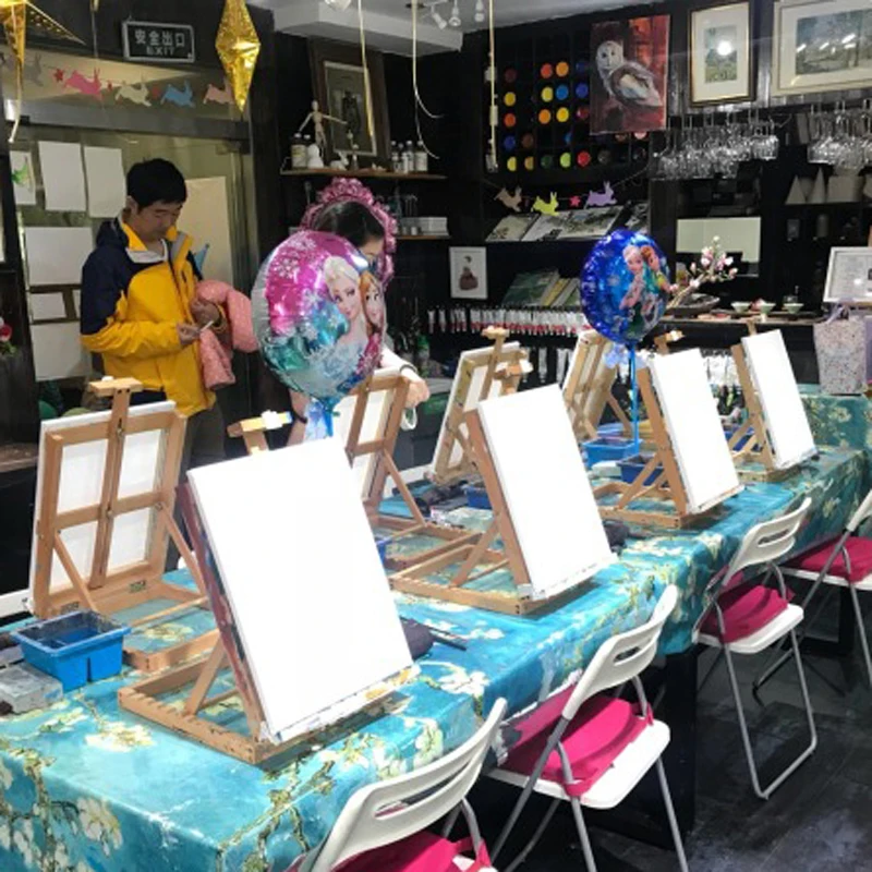 Wooden Easel Stand Adjustable Tabletop Sketch Easel accessories Studio H-Frame for Artist Painting Easel Drawing Art Supplies
