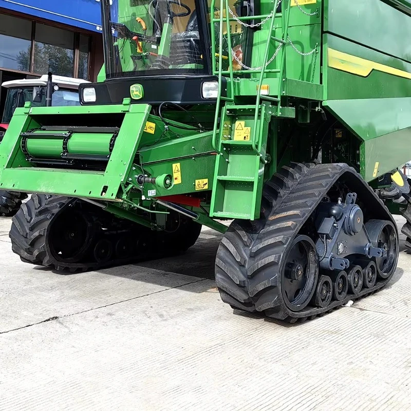 Land-friendly-Agri Conversion Track Systems Kits Triangular Rubber Tracked Wheel Chassis Agricultural Harvesting Machinery