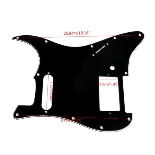 Golpeador de guitarra negro de 3 capas para Fender Stratocaster HS, Humbucker de un solo Strat