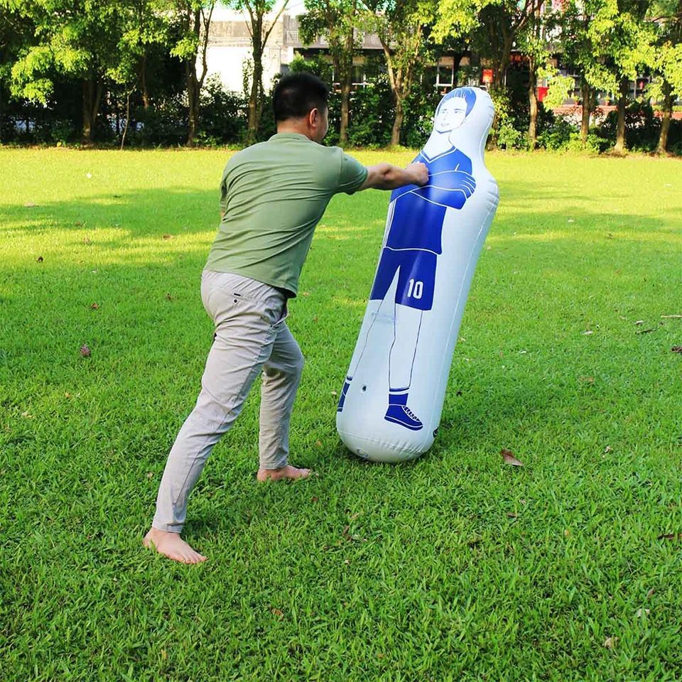 2 Pièces Gardien De But Football Gonflable 40x160cm - Mannequin D'Entraînement Multifonctionnel Défenseur Mural Pour Enfants Et Adultes