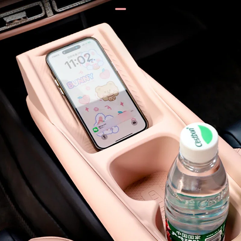 For BYD Seagull Central Control Wireless Charging Silicone Cushion Cup Slot Cover Storage Box Interior Accessories Modified Part