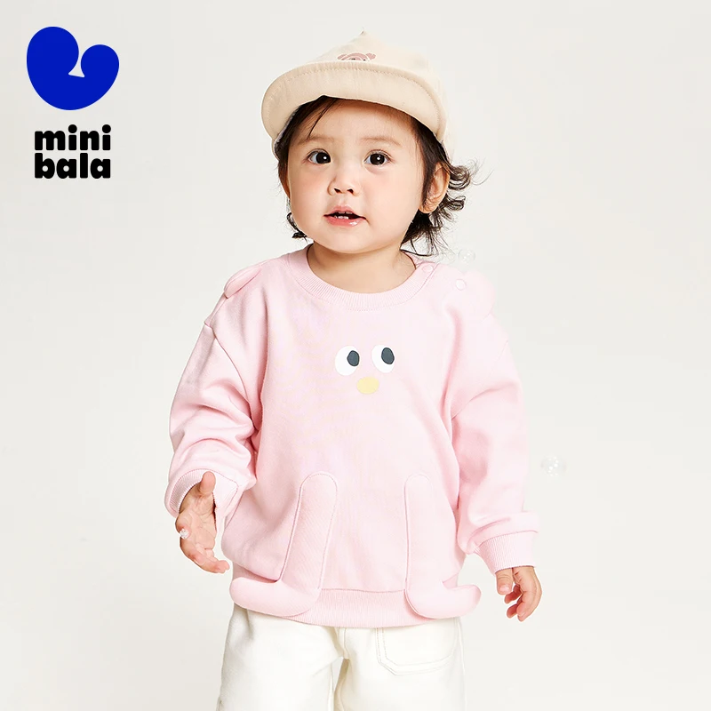 Mini Bala Long Sleeve Sweater Unisex Children Sweater Spring Fashionable and Cute Children Top