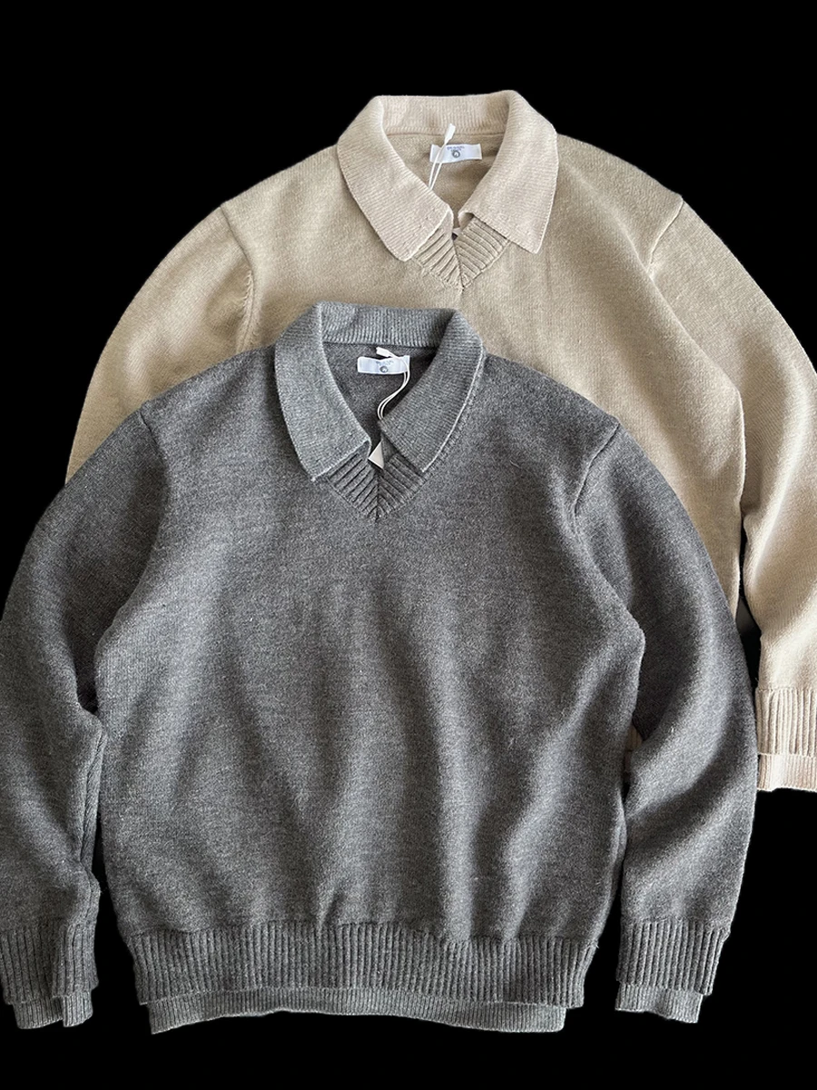 

American Sle V-Ne Knitted Sweater Thi Casual Faion Men's Lazy Cool Outerwear Spring Autumn Polyester Nylon Blend