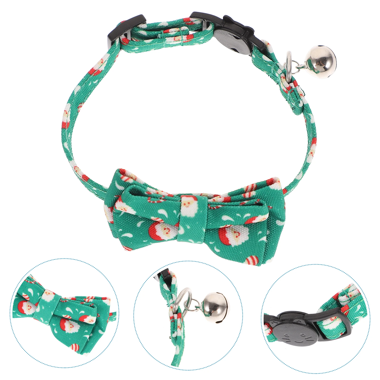 

Christmas Cat Pet Necklace Christmas Pet Collar Bow Tie Kitten Collars Adjustable Bright Durable Safety Buckle Easy