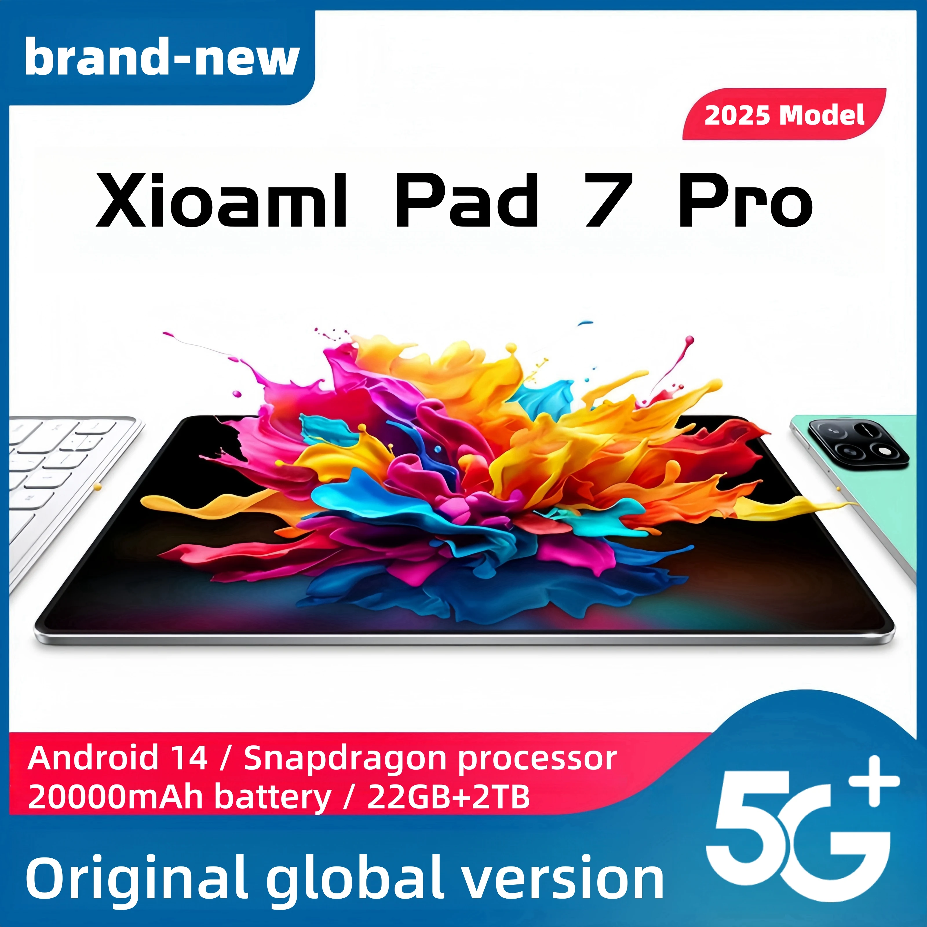 Pad 7 Pro Tablet 2025 NEU Original MI 11 Zoll Snapdrago 8gen2 HD 4K Android 14 22GB+2T 20000mAh 5G Dual SIM WiFi GPS Tablet PC
