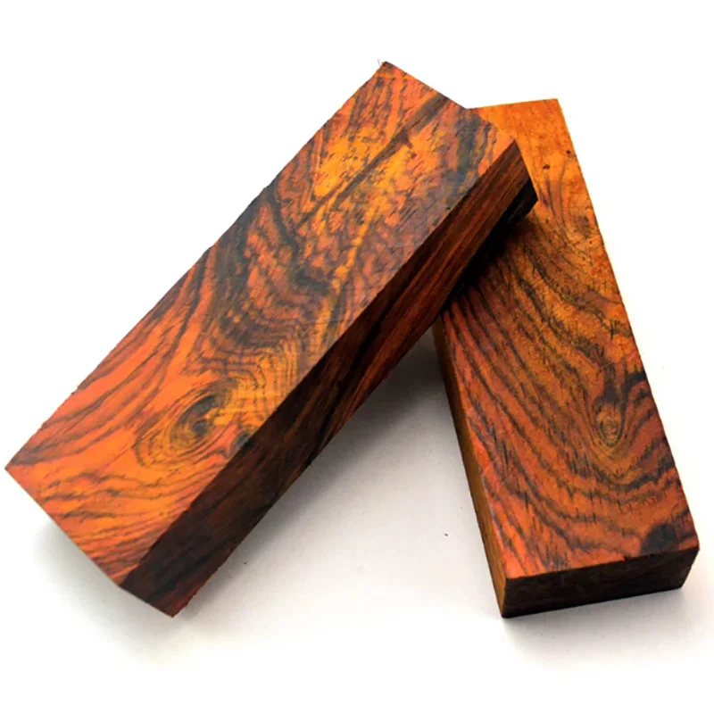2pcs/ Natural Wood Scales for Knife Handles – DIY Rosewood Full-Tang Handle Material