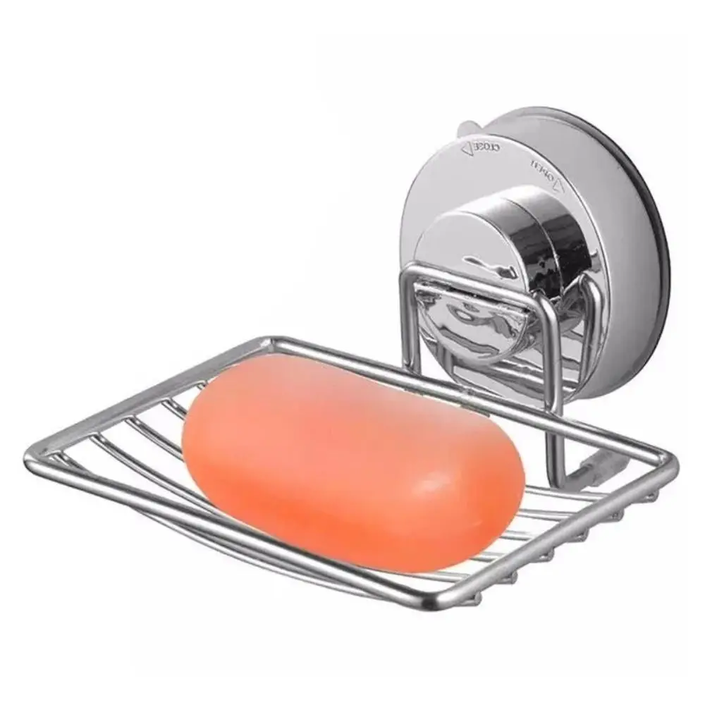 

Wall Mounted Vacuum Suction Cup Soap Dish Self Draining No-Drilling Shower Soap Holder Stainless steel Heavy Duty