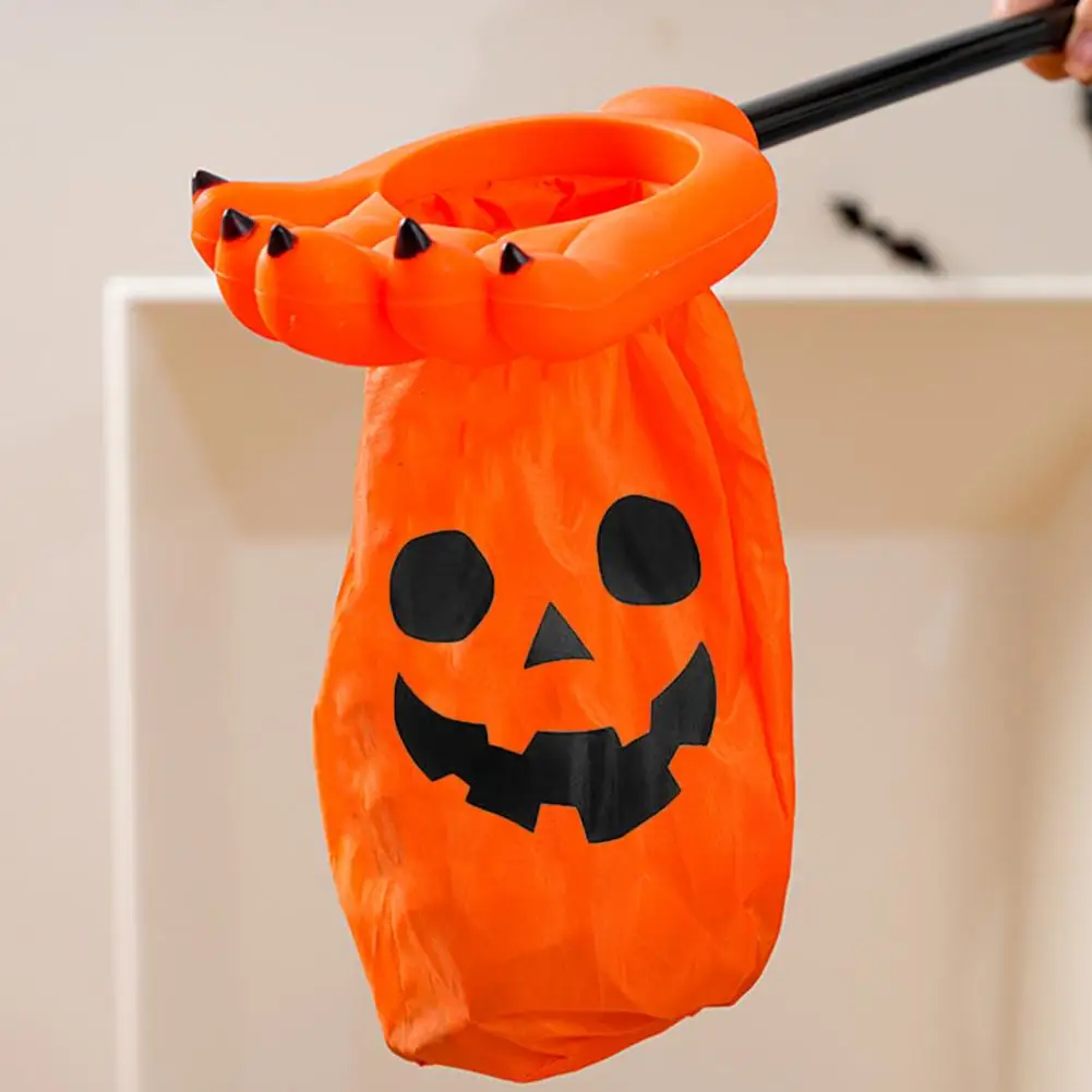 Bolsa de dulces de gran capacidad en forma de Palma de Halloween, bolsa de almacenamiento de dulces reutilizable, soporte de truco o trato para niños, creativo para Halloween