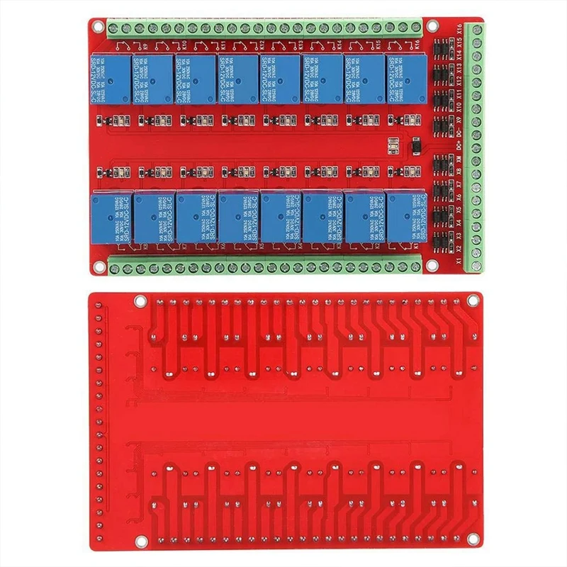 24V High/Low Level Trigger 16-Channel Relay Module Isolated 16-Channel Relay Control Module Interface Boards