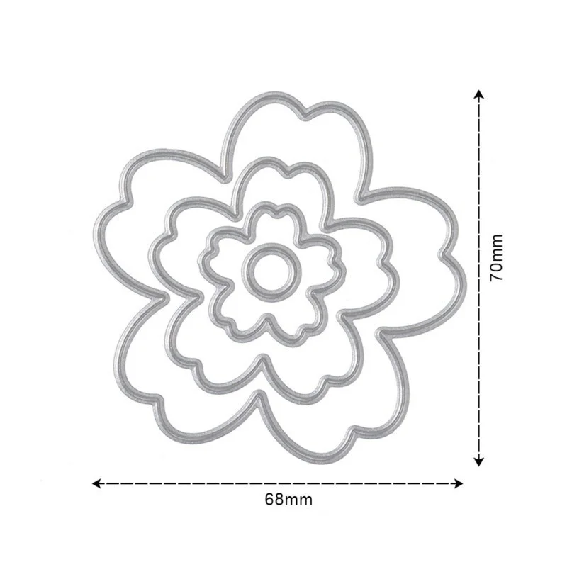 Metal Cutting Dies Flowers Stencils DIY Scrapbooking Cuts Album Paper Cards Crafts Embossing Templates
