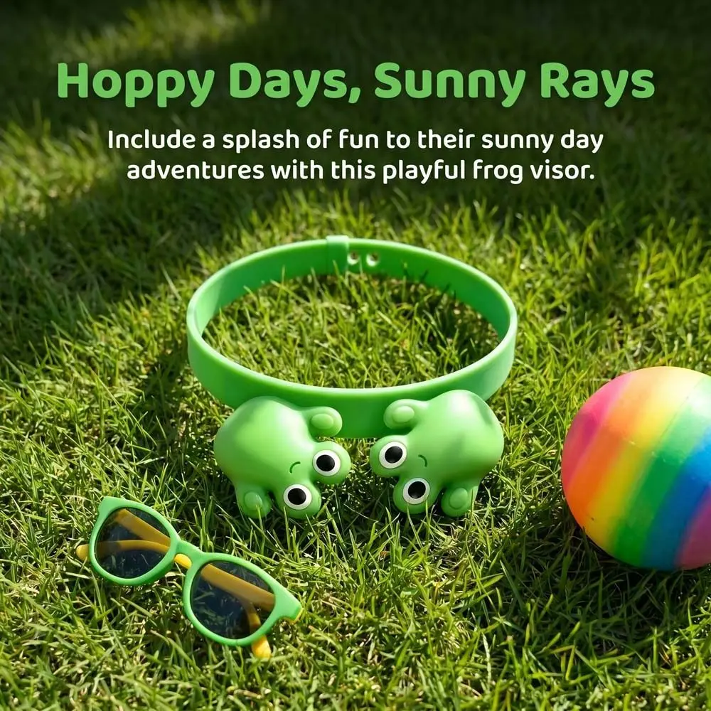 3D Printing 3D Printing Frog Cap Adjustable Detachable Sun Protection Cap Lightweight Reusable Outdoor Beach Hat Beach Holiday