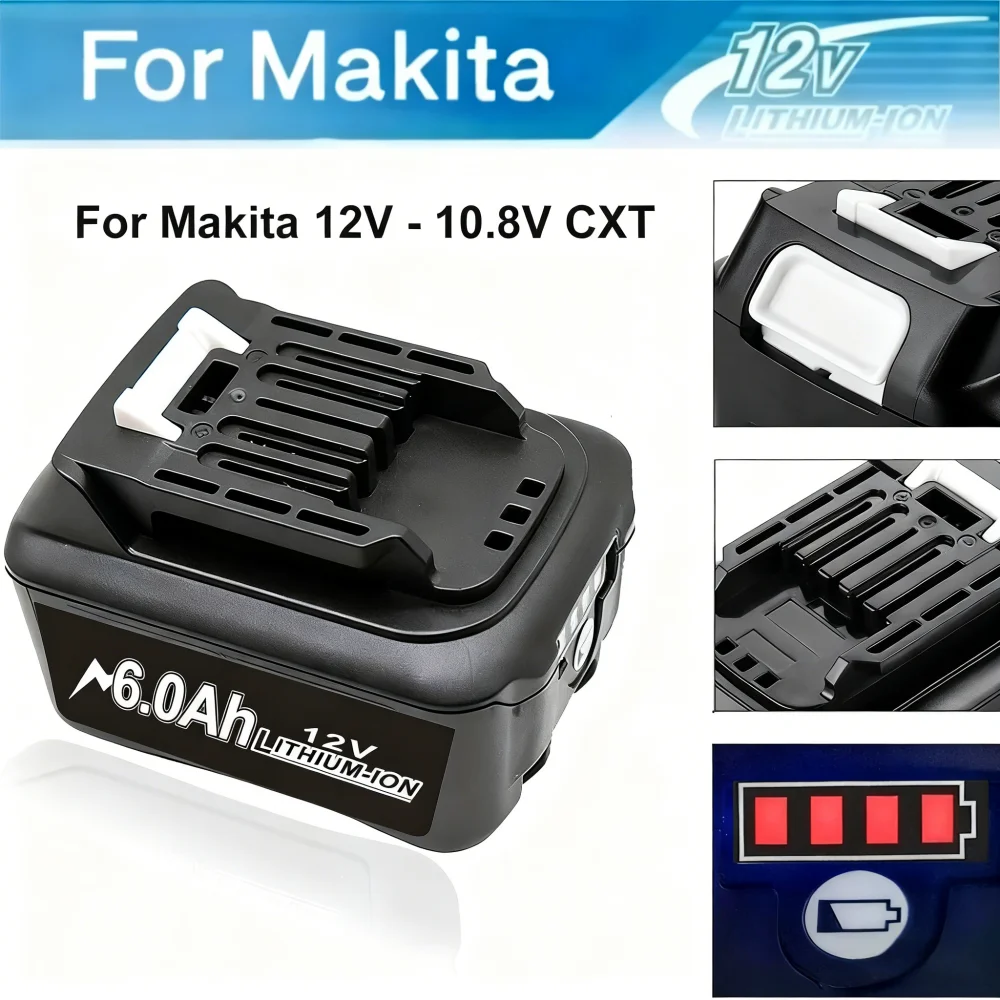 10.8V 12V Max 4.0Ah/6.0Ah Li-ion Rechargeable Battery  for Makita BL1040 BL1040B BL1050B BL1020B BL1041 BL1016 BL1021.
